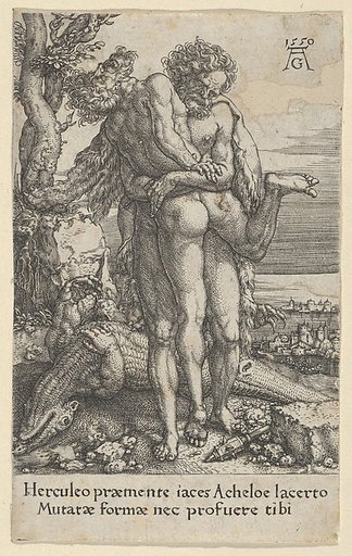 Hercules Fighting the River-God Achelous, from "The Labors of Hercules"