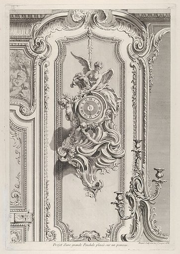 Projet d'une grande Pendule, from "Oeuvre de Juste Aurele Meissonnier"