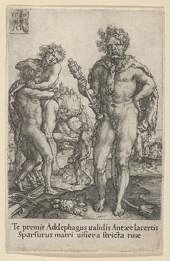 Hercules Squeezing Antaeus to Death, from The Labors of Hercules