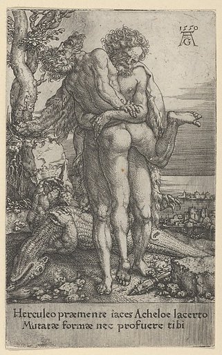 Hercules Fighting the River-God Achelous, from The Labors of Hercules