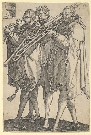 Three Trombonists, from "The Large Wedding Dancers"