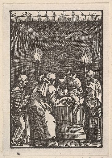 Joachim's Sacrifice Refused by the Priest, from "The Fall and Salvation of Mankind Through the Life and Passion of Christ"