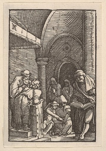 The Dispute in the Temple, from "The Fall and Salvation of Mankind Through the Life and Passion of Christ"