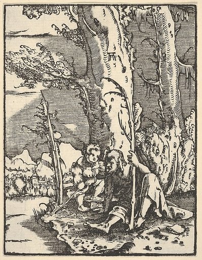 Saint Christopher Seated with the Infant Christ