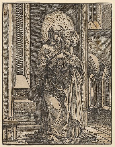 The Beautiful Virgin of Regensburg in a Church