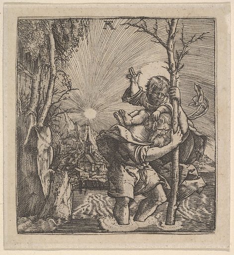 Saint Christopher Carrying the Christ Child