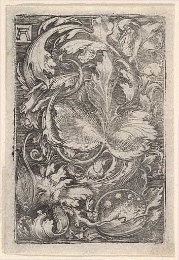 Leaf Ornament with Lilies of the Valley