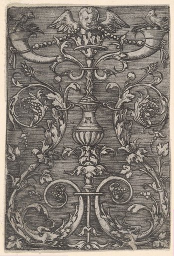 Ornamental Design with an Angels Head at Top
