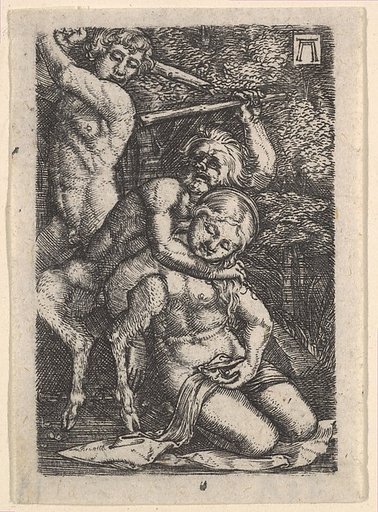 Two Satyrs Fighting Over a Nymph
