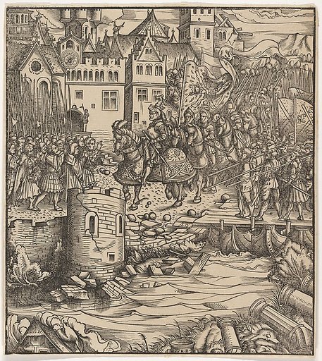 Entrance of the White King in Utrecht, from "Der Weisskunig"
