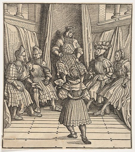 The White King in a Council with the Welsh Party, Receiving a Message, from "Der Weisskunig"