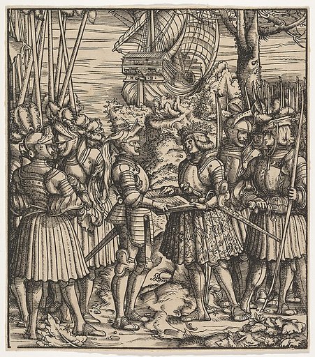The New Treaty between King Philip and Henry VII, from "Der Weisskunig"