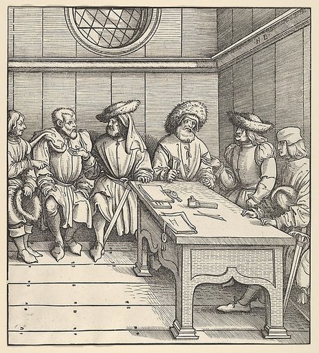 The White King's Council with the Captors, from "Der Weisskunig"