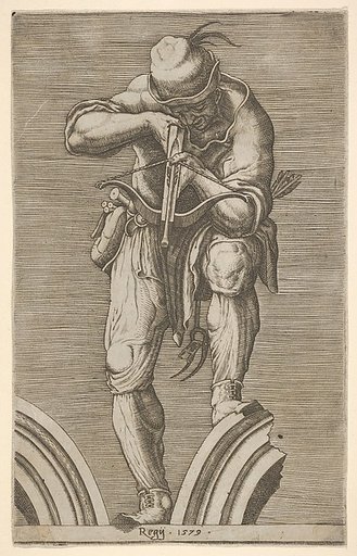A Man Shooting a Crossbow