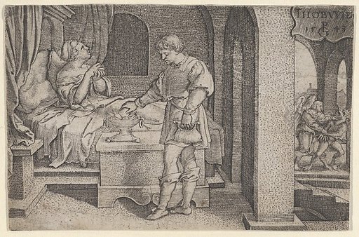 Tobiolus Makes a Propitiatory Sacrifice, from "The Story of Tobias"