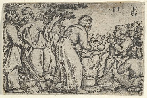 The Miracle of the Loaves and the Fishes, from "The Story of Christ"