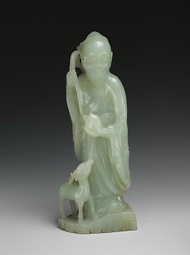 God of Longevity (Shoulao) and a deer