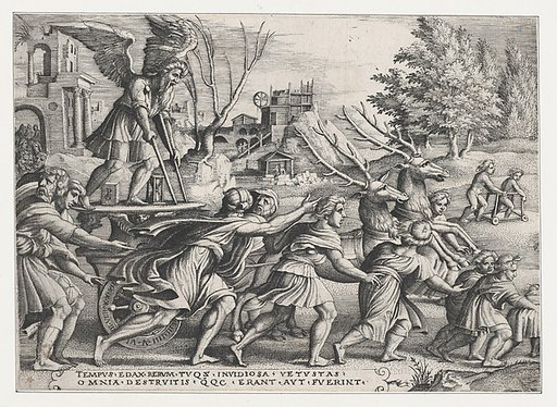 The Triumph of Time on Fame, from "The Triumphs of Petrarch"