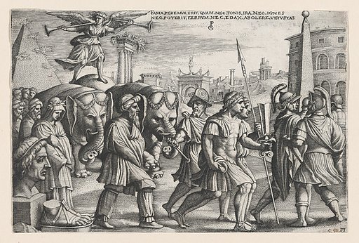 The Triumph of Fame on Chastity, from The Triumphs of Petrarch