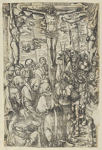 Two prints: The Crucifixion on recto and Christ Bearing the Cross on verso, from The Passion