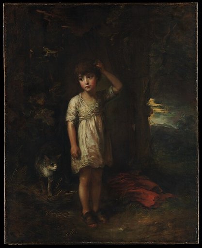 A Boy with a Cat—Morning