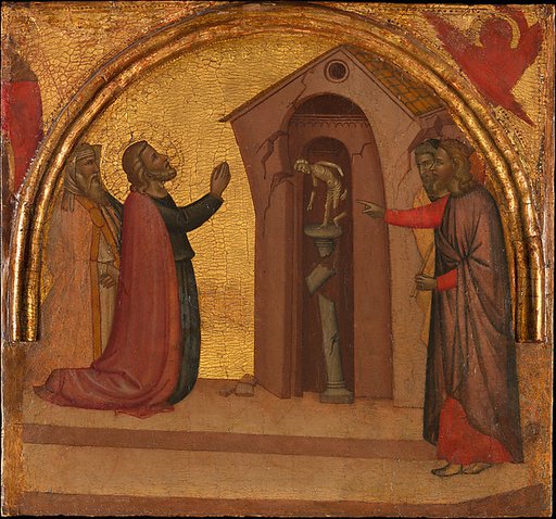 Saint John the Evangelist Causes a Pagan Temple to Collapse