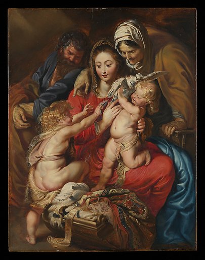 The Holy Family with Saint Elizabeth, Saint John, and a Dove