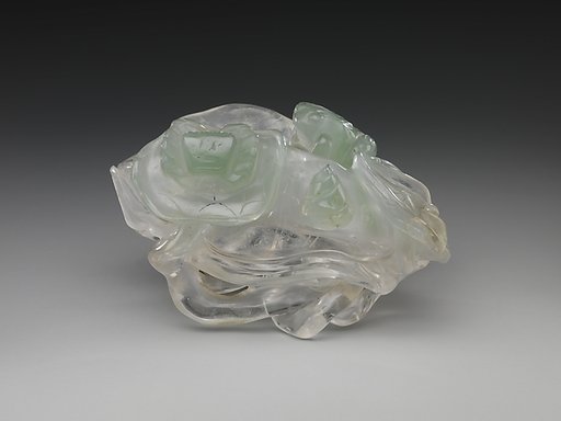 Dish with frog and lotus leaves