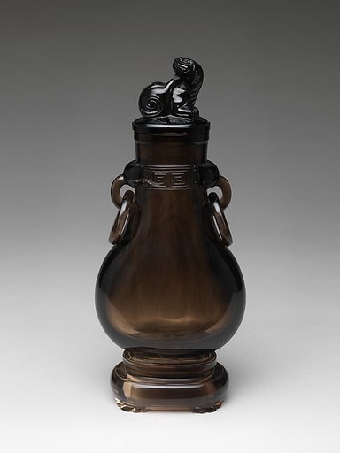 Vase with cover and base