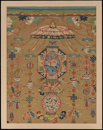 Panel with Lantern and Streamers