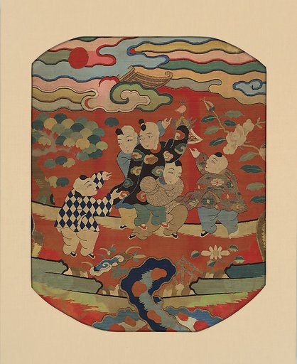 Panel with boys at play