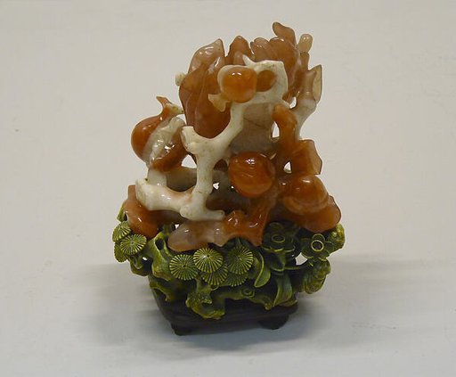 Buddha’s Hand Fruits with Peaches, Pomegranates, and Leaves of Fungus