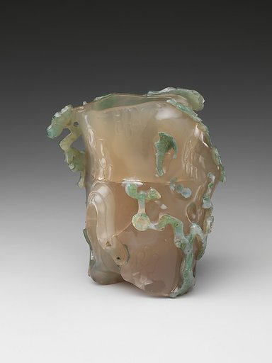 Vase with bamboo and plum tree
