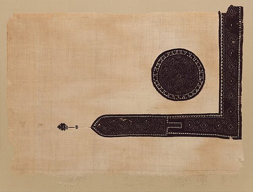Fragment with Roundel and L-Shaped Band with Interlace Ornament