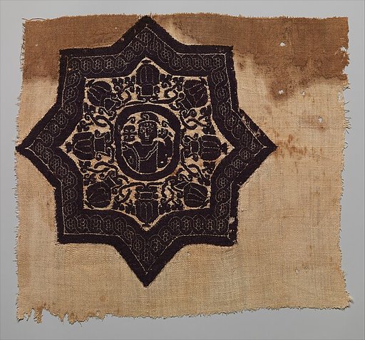 Fragment with an Eight-Pointed Star Containing a Warrior