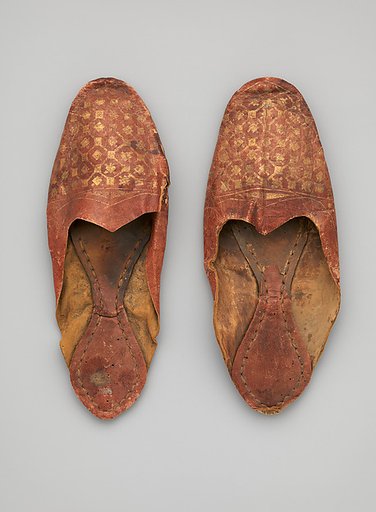 Leather Shoe with Gilded Decoration