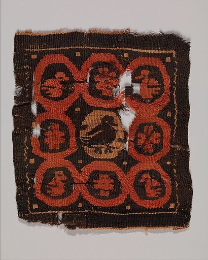 Tabula (Square) with Vine Scrolls Containing Aquatic Birds