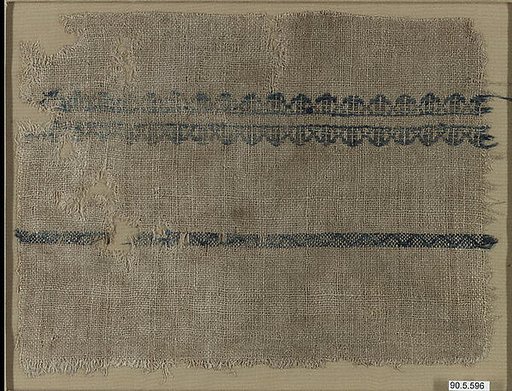 Fragment with Blue Bands