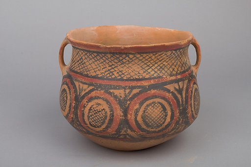 Jar with Spiral Decoration and Cross Hatching