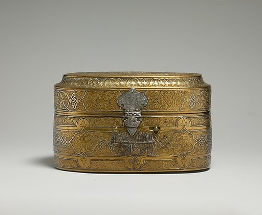 Lidded Box of Muhammad al-Hamawi, Timekeeper at the Umayyad Mosque, Damascus