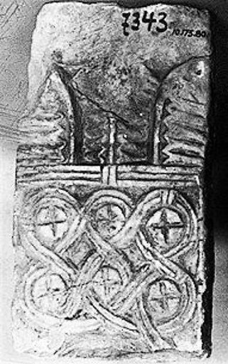 Possibly a Pilaster with a Pattern of Guilloche and Palm Leaves