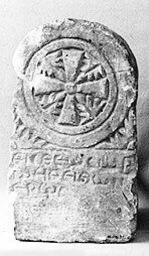 Inscribed Stele with a Cross