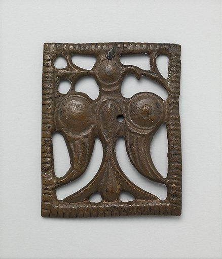 Appliqué Plaque with a Standing Eagle