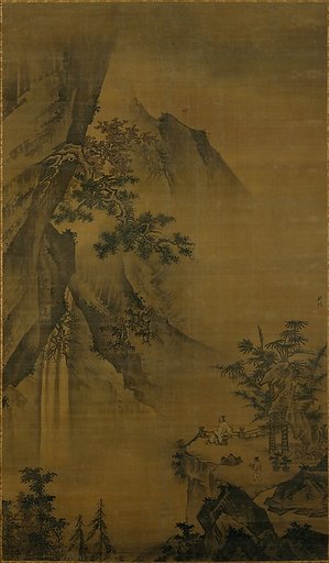 Li Bai gazing at the waterfall on Mount Lu