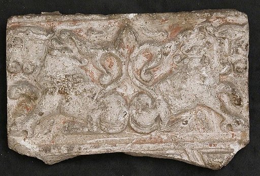 Fragment of a Frieze with Addorsed Lions