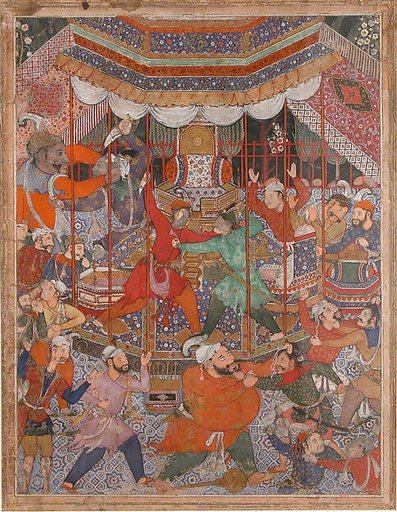 "Hamza's Heroes Fight in Support of Qasim and Badi'uzzaman", Folio from a Hamzanama (The Adventures of Hamza)