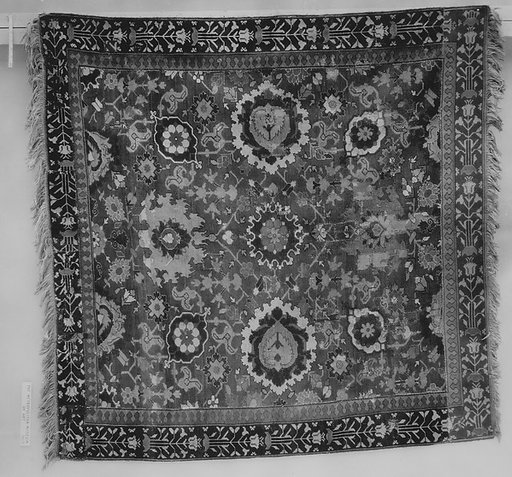 Fragment of a Red-Ground Harshang Carpet