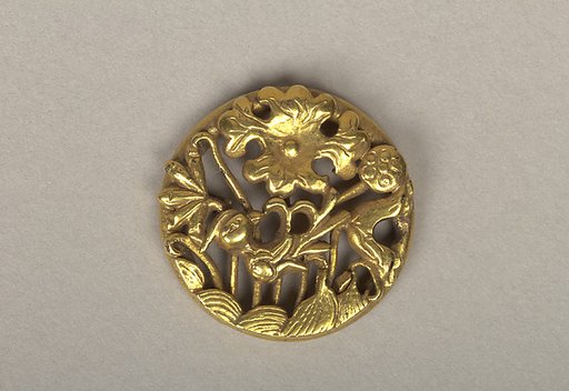 Ornament with bird among lotuses