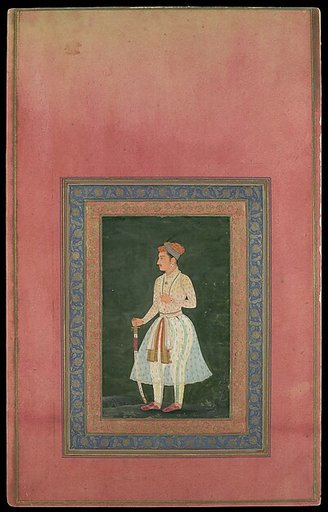"Portrait of a Noble in Gauzy White Costume", Folio from the Davis Album