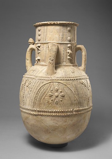 Large Storage Jar for Cool Water With Flower Motifs